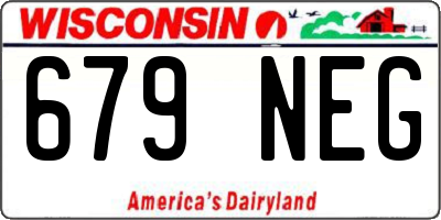 WI license plate 679NEG