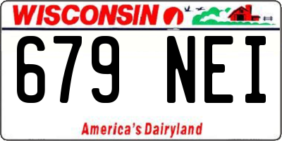 WI license plate 679NEI