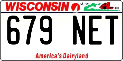 WI license plate 679NET