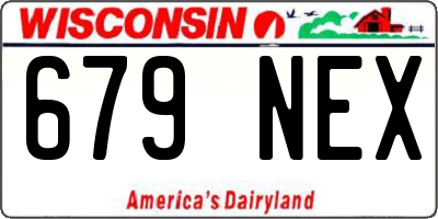 WI license plate 679NEX