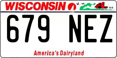 WI license plate 679NEZ
