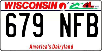 WI license plate 679NFB
