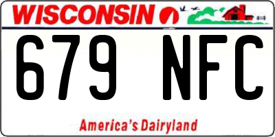 WI license plate 679NFC