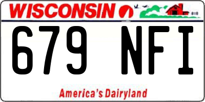WI license plate 679NFI