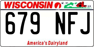 WI license plate 679NFJ