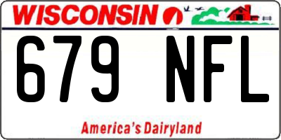 WI license plate 679NFL