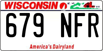 WI license plate 679NFR
