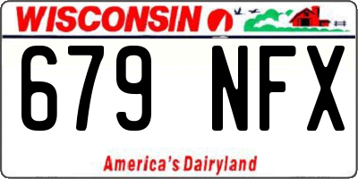 WI license plate 679NFX