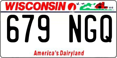 WI license plate 679NGQ