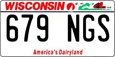 WI license plate 679NGS