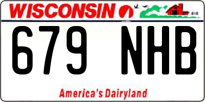 WI license plate 679NHB