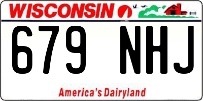 WI license plate 679NHJ