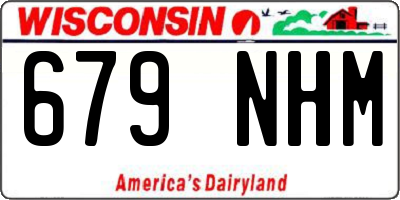 WI license plate 679NHM