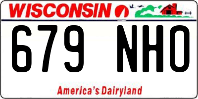 WI license plate 679NHO