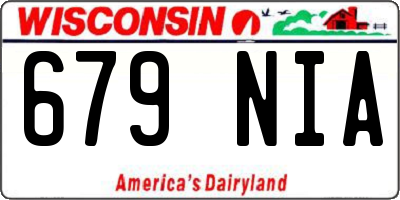 WI license plate 679NIA