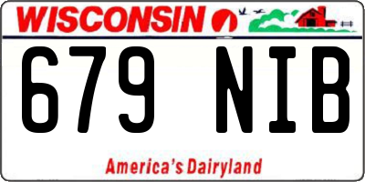 WI license plate 679NIB