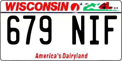 WI license plate 679NIF