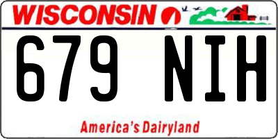 WI license plate 679NIH
