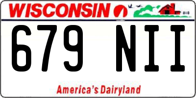 WI license plate 679NII