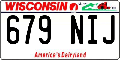 WI license plate 679NIJ