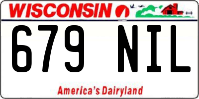 WI license plate 679NIL