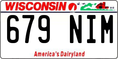 WI license plate 679NIM