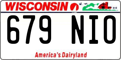 WI license plate 679NIO
