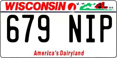 WI license plate 679NIP