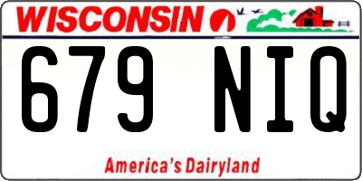 WI license plate 679NIQ
