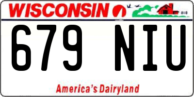 WI license plate 679NIU