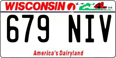 WI license plate 679NIV