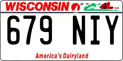 WI license plate 679NIY