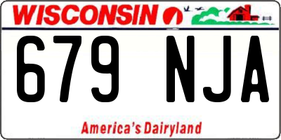 WI license plate 679NJA