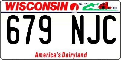 WI license plate 679NJC