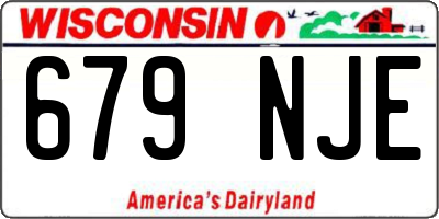 WI license plate 679NJE