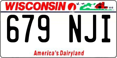 WI license plate 679NJI
