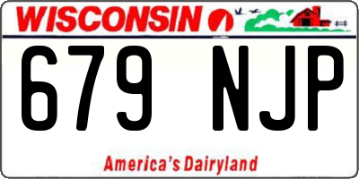 WI license plate 679NJP