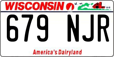WI license plate 679NJR