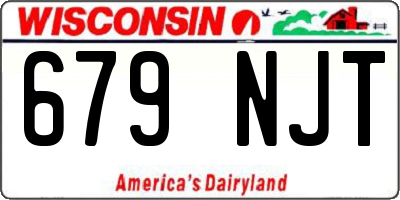 WI license plate 679NJT