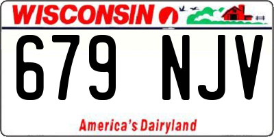 WI license plate 679NJV