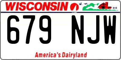 WI license plate 679NJW