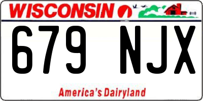WI license plate 679NJX