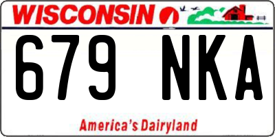 WI license plate 679NKA