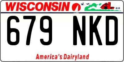 WI license plate 679NKD