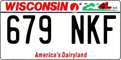 WI license plate 679NKF