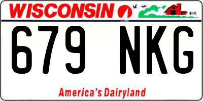 WI license plate 679NKG