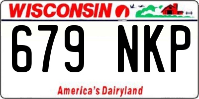 WI license plate 679NKP