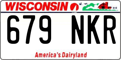 WI license plate 679NKR