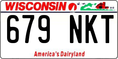 WI license plate 679NKT