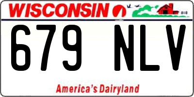 WI license plate 679NLV